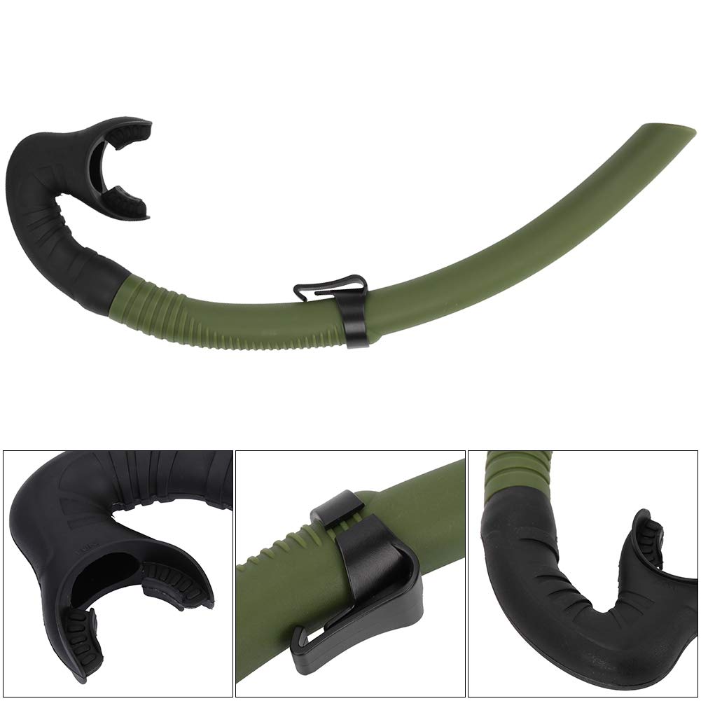 Leapiture Scuba Diving Gear Diving Snorkeling Breathing Snorkel Set Breathing Tube for Snorkeling Scuba Diving Freediving Swimming (Green)