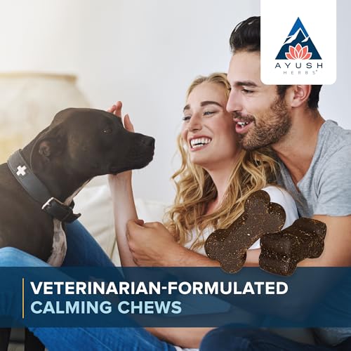Ayush Pet Ashwagandha Calming Support Chews, Ayurvedic Calming Supplement for Dogs and Cats, Ashwagandha Herbal Supplement, 30 Chews Ayush Pet Ashwagandha Calming Support Chews, Ayurvedic Calming Supplement for Dogs and Cats, Ashwagandha Herbal Supplement, 30 Chews