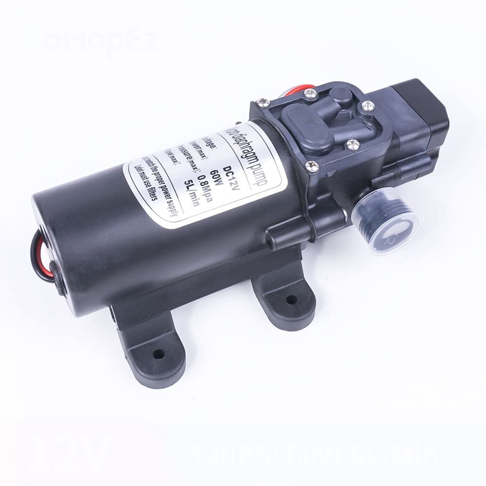 DC 12V 60W 130PSI 5L / Bomba DE Agua MIN DIAFRAGM Bomba DE Agua, Bomba DE AUTIMIENTO Interruptor AUTOMÁTICO for EL Camper DE Wagon DE Jardin (Voltage : 12V60W)