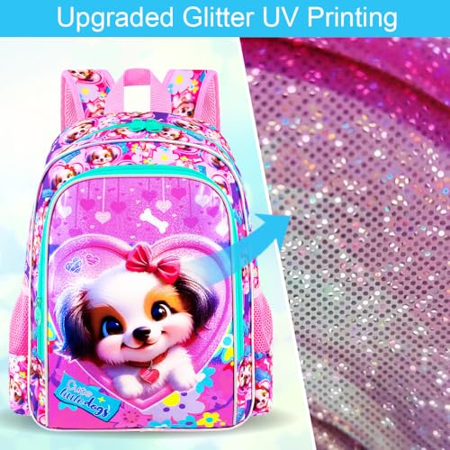 Image of 16 inch Backpack for Girls Boys 4-8, 3Pcs Kids Bookbag Set with Lunch Box, School Bag for Preschool Kindergarten