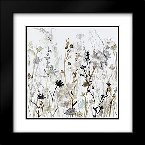 Robinson, Carol 15x15 Black Modern Framed and Double Matted Museum Art Print Titled Wildflower Mist II
