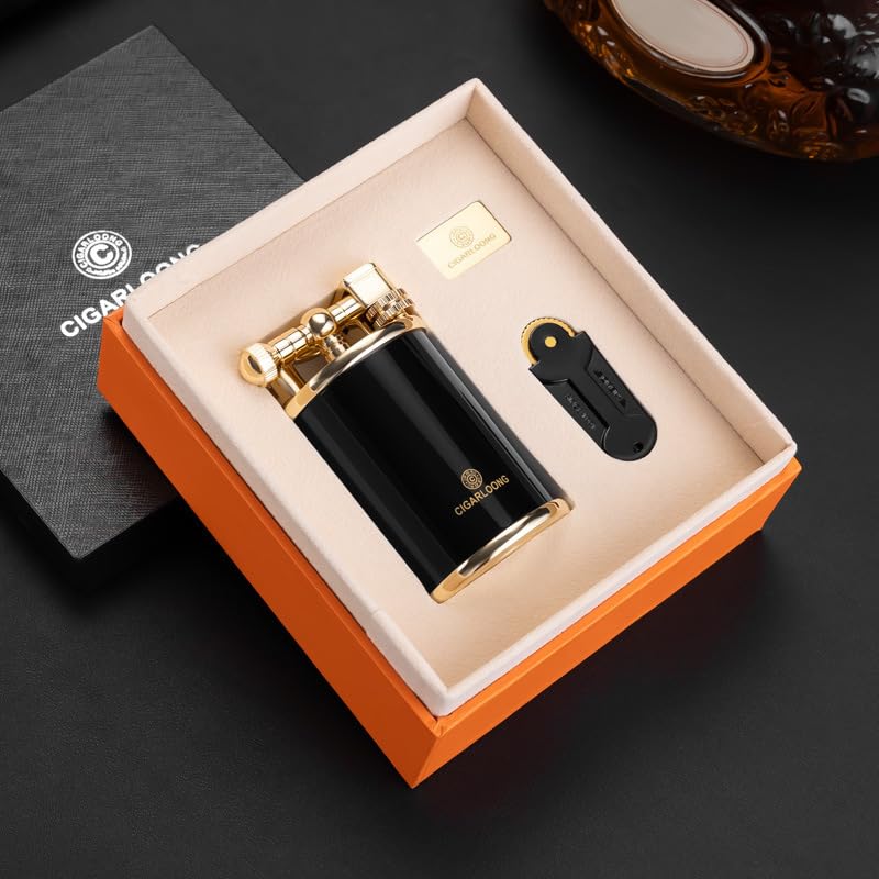 Encendedor recto de metal para cigarros con caja de regalo miniatura 5