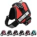 ALBCORP Reflective Service Dog Vest / Harness, Woven Polyester & Nylon,Comfy Soft Padding, XXS, RED
