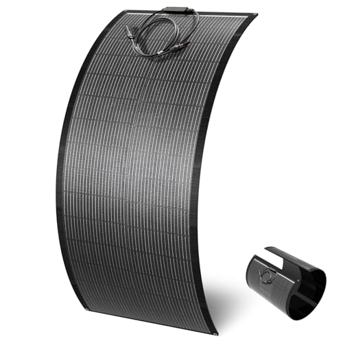 LETSFAB 100W Flexible Solar Panels: 20BB N-Type Cells 25.4% Efficiency Bendable Portable Solar Panel with MC4 Connector and Waterproof Junction Box AGC Japan ETFE Film Coating