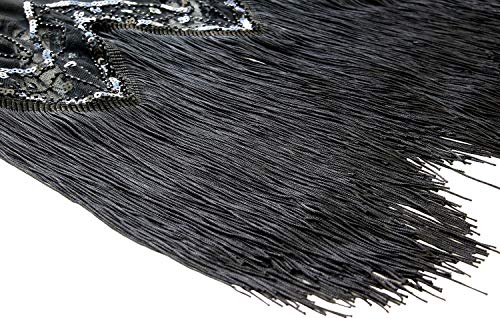Image of Women 1920s Gatsby Vintage Sequin Flapper Fringe Party Plus Dress with 20s Accessories Set
