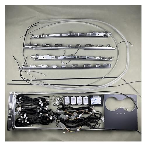 Ambient Light Compatible with Tesla Model 3 2018-2023 Laser Engraving Decorate Inter Lamp Touch Control Wechat Small Program Control(RHD,2019)