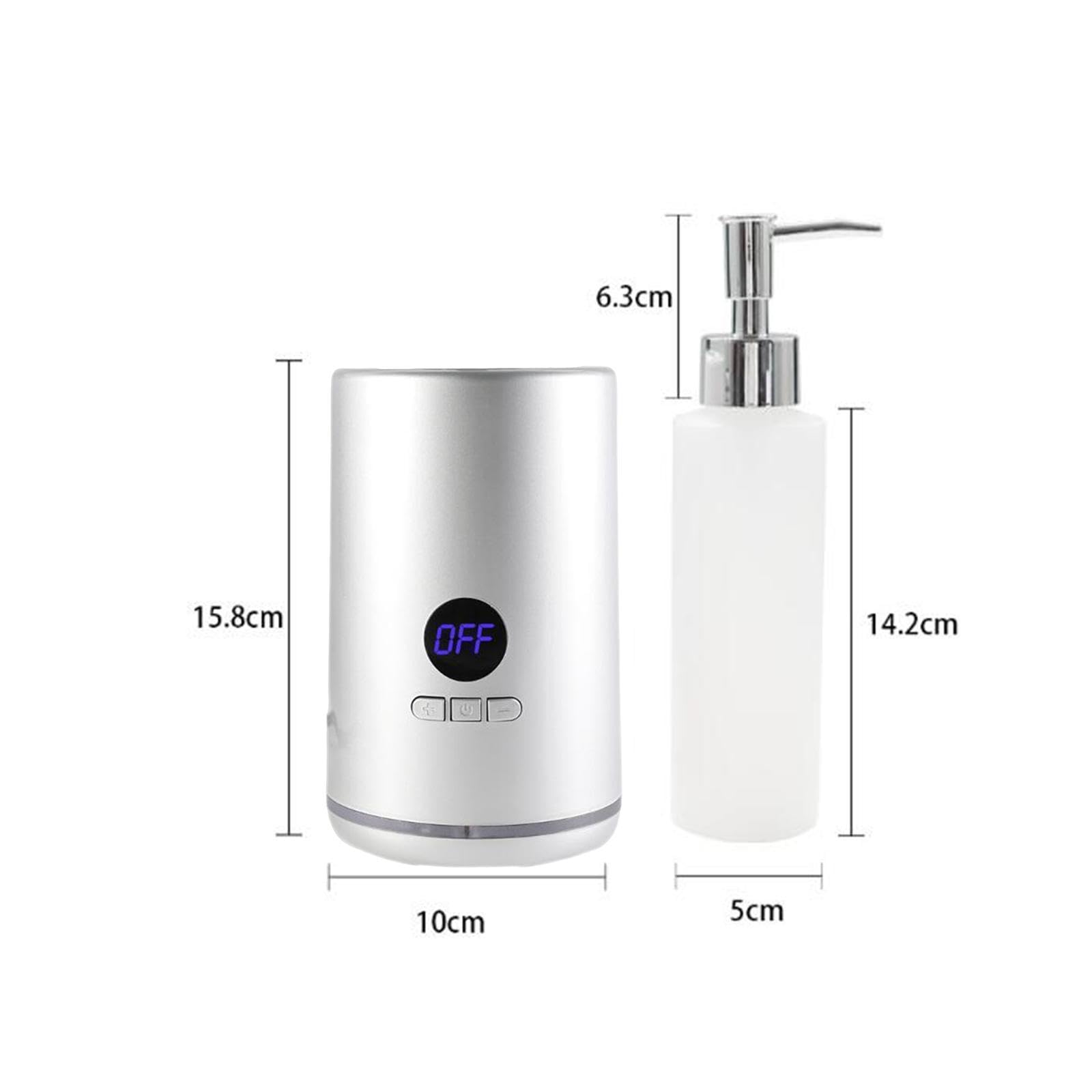 perfk Calentador de aceite de una sola botella, calentador de botellas de aceite, temperatura ajustable, portátil, pequeño para salón, SPA, loción, PLATA