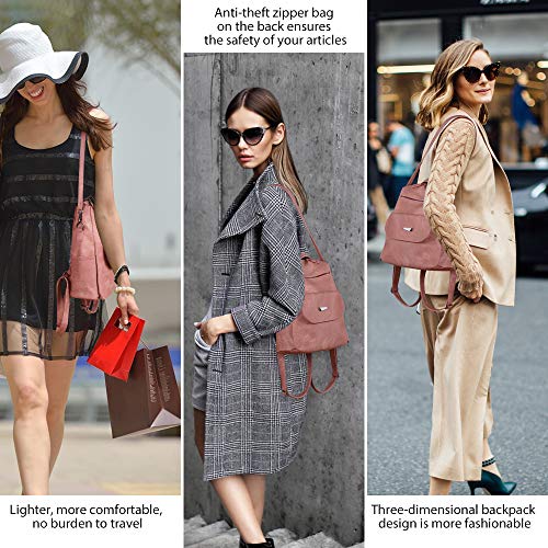 Roosalance PINK BACKPACK PURSE FOR WOMEN Backpack Purse For Women, Women Backpack Purse Small Leather Waterproof Anti-Theft Shoulder Bags Handbags, Fashion Ladies Backpack thumb #6