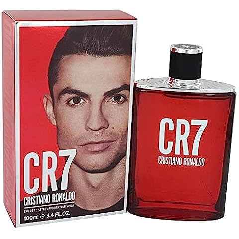 CR7 Cristiano Ronaldo Eau de Toilette Spray for Man, 3.4 Ounce, Red Cover
