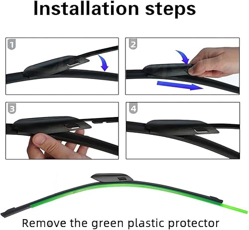 Miniatura 6 de Escobillas del limpiaparabrisas delantero y trasero compatible con Audi A3 8Y 2020-2023 S3 RS3 SLine Sportback, accesorios de ventana 2021 (color