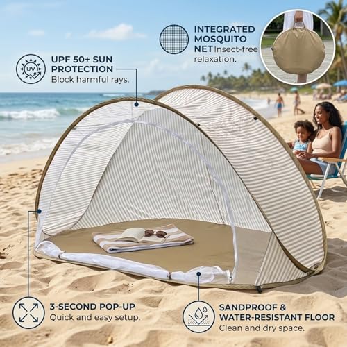 Carpa mosquitera para camping, pop-up, 200x120x100 cm miniatura 4