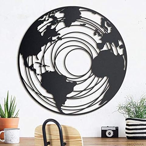 Tubibu Mapa del Mundo de Caos y Armonía - Decoración de pared de metal Cover