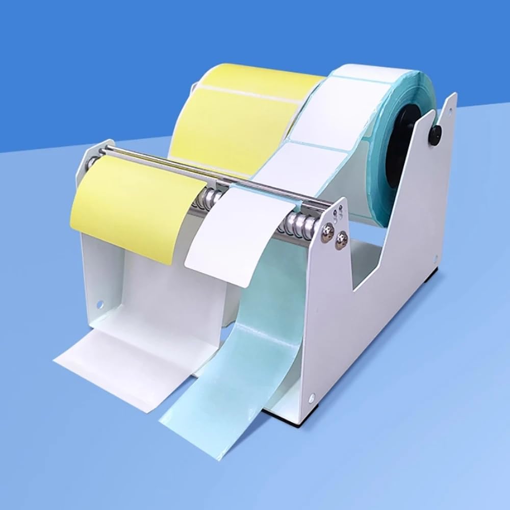 Toplionace Distributeur Manuel D'étiquettes pour Autocollants Thermosensibles de 10 à 120mm, Séparateur D'étiquettes à Codes-Barres Universel et Outil de Décollement à Largeur Réglable