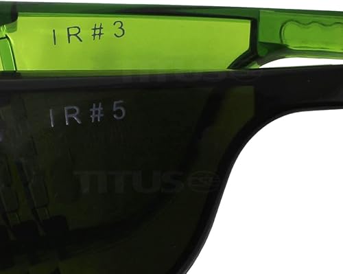 Miniatura 2 de TITUS Gafas de seguridad de soldadura IR de estilo retro con escudo lateral plegable o ajuste OTG sobre gafas Rx IR3 IR5