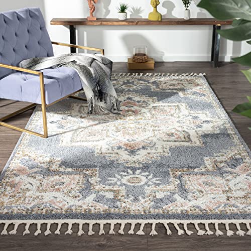 Tapete LUXE WEAVERS Medallón Southwestern Gris 5x7