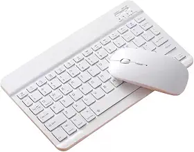 Kit Teclado E Mouse Sem Fio Bluetooth Colorido Para Tablet Pc iPad