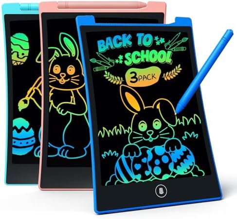 KOKODI Kids Toys for 3-6 Years Old, 3 Pack Colorful Drawing Tablet Doodler Board for Kids, Boys Girls Toys Gifts for 3 4 5 6 Year Old, Travel Educational Toddler Toys(Pink & Blue & Green)