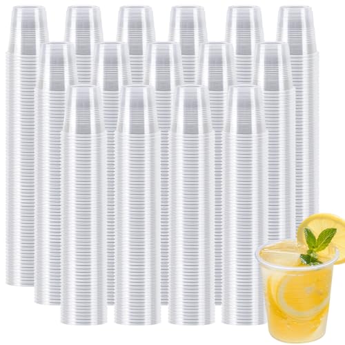 BYSNOW 1500 Pack 3 oz Clear Plastic Cups, Small Bathroom Cups, Disposable Mouthwash Cups, Cold Plastic Drinking Cups for Party, Picnic, Travel, Soda, Juice
