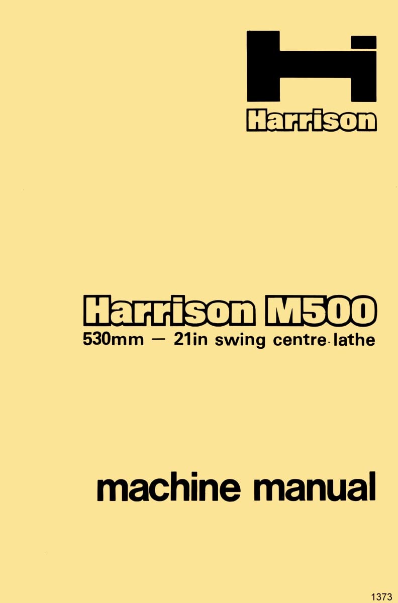 Harrison M500 Metal Lathe 530mm 21