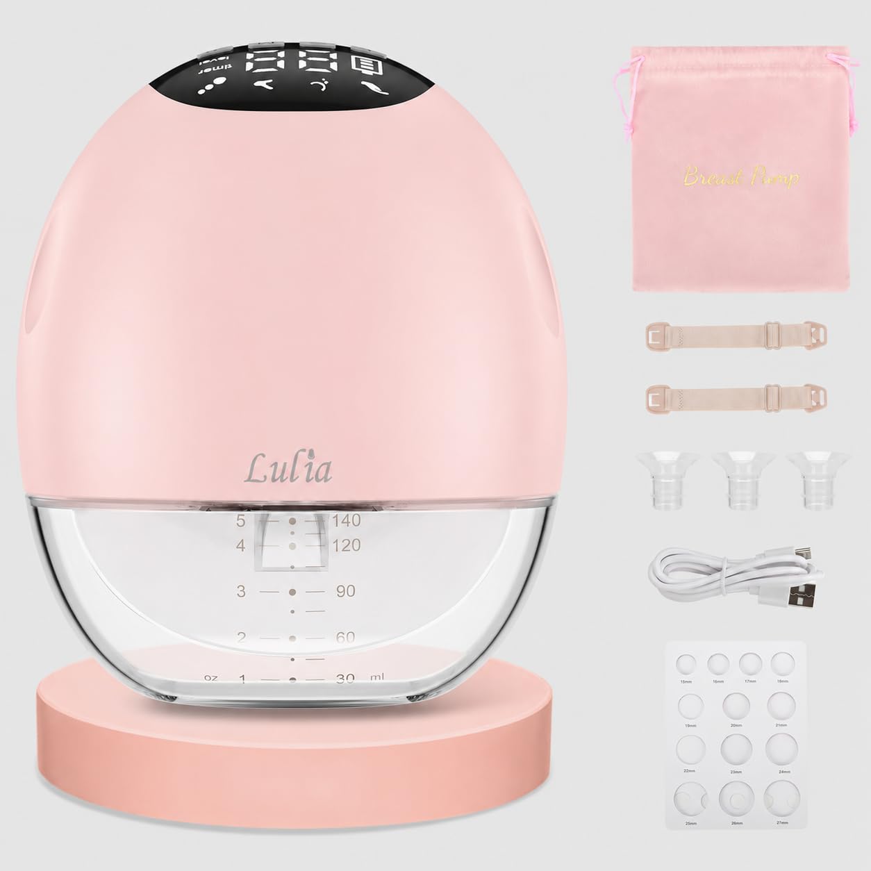 Lulia Wearable Breast Pump, Hands Free Silent Electric Pump — image 1