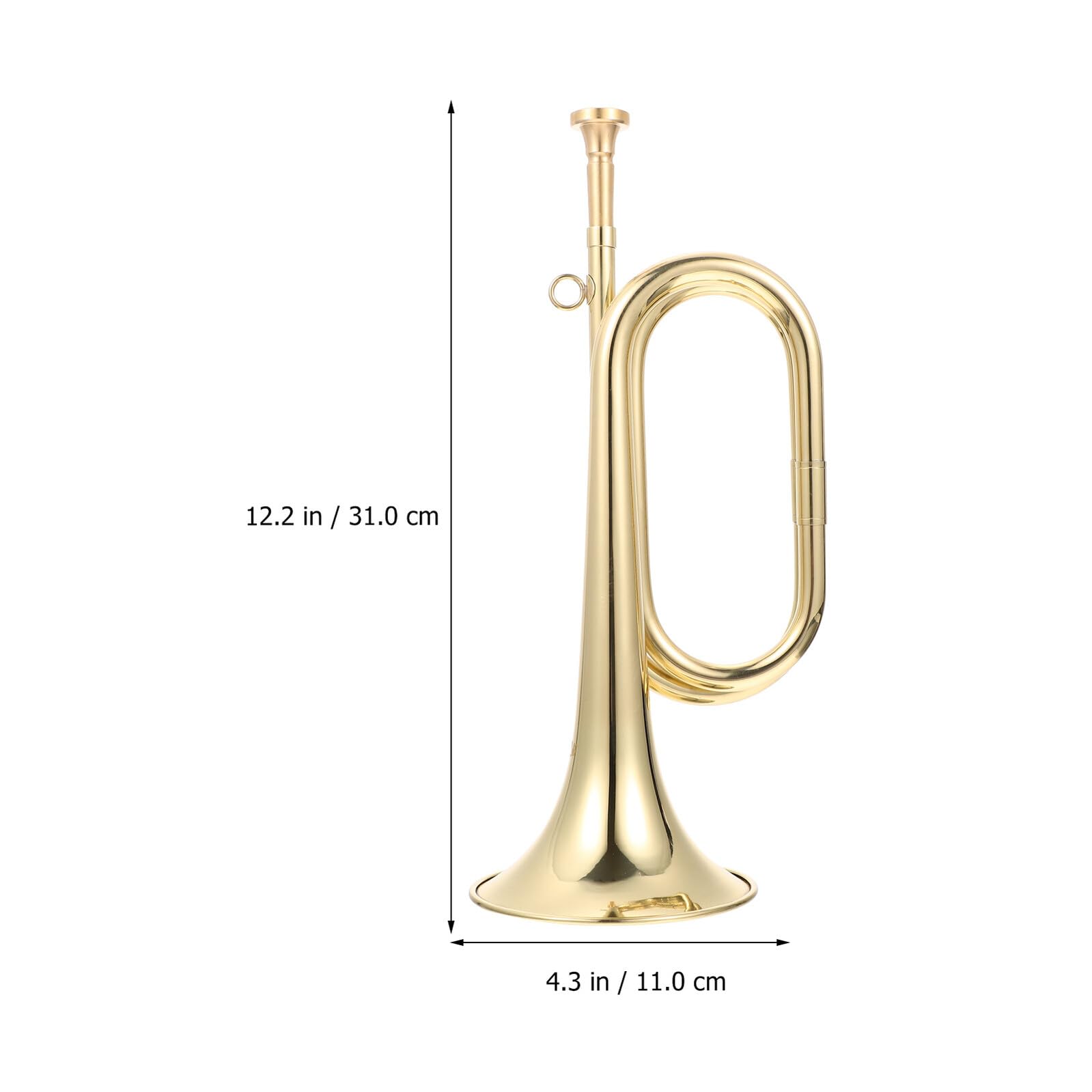 Tromba D'ottone Dorata Professionale per Banda Scolastica e Orchestra Militare, Strumento a Fiato Leggero e Facile da Suonare, Adatta a Principianti e Studenti Custodia Inclusa