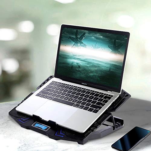 TAEHFUS-Laptop-Cooling-Pad-5-Fans-Perfect-for-The-Laptop-Under-173-inchs-Blue-Lights-Quiet-and-2-USB-switchs