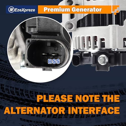Image of EzeXpreze Alternator 11301 Fit for BMW 2008-2013 3.0L For BMW 323i 2007-2009 2.5L For BMW X3 2007-2009 3.0L ABO0391 12-31-7-550-968 12V 180Amp CW 6 Groove Clutch Pulley VBO0391 400-24214 400-24287