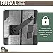 Rural365 Black Barn Door Latch Hook with Hardware - Reversible Privacy Lock for Fence, Gate - Safety Hook Latch