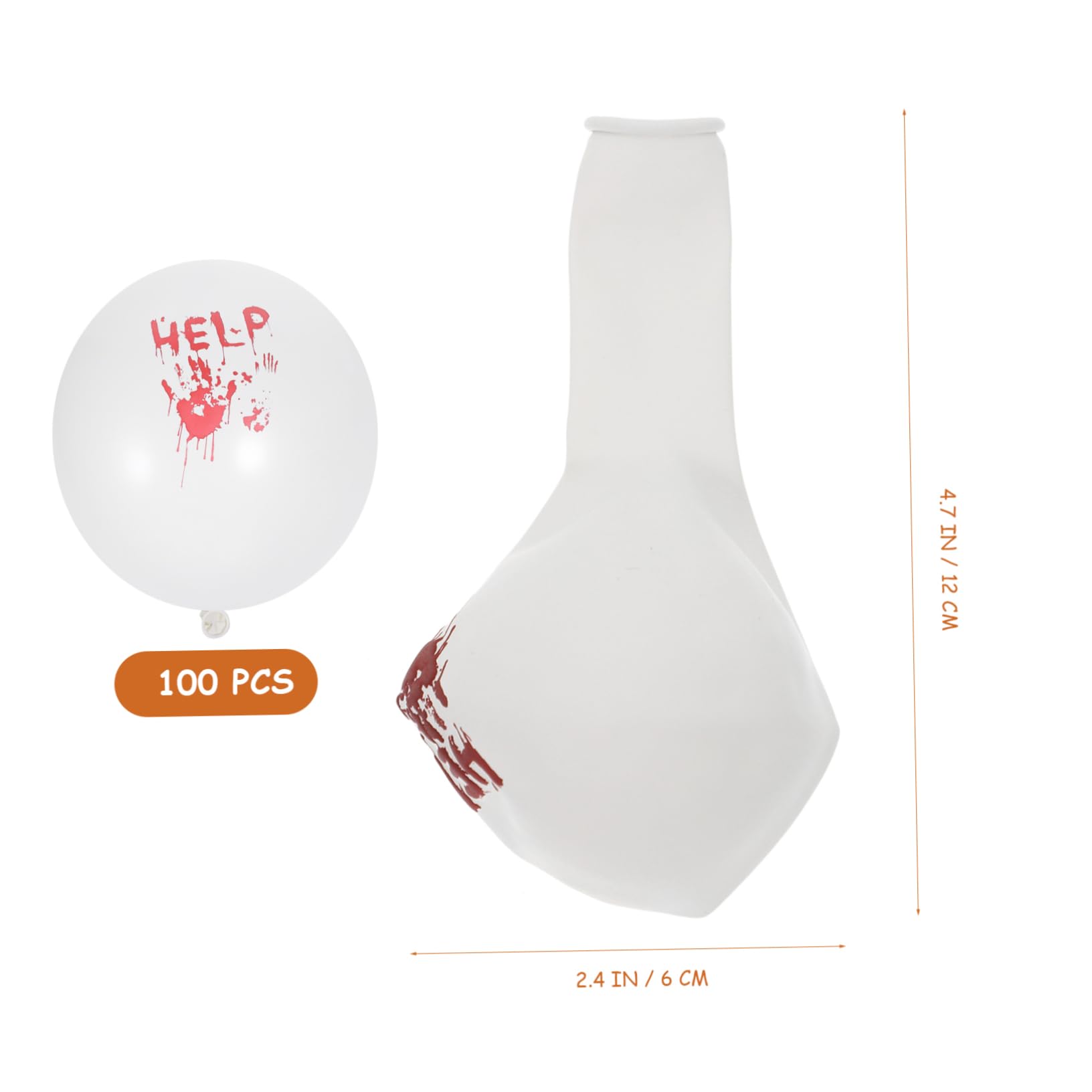 Abaodam 500 Pz palloncino a mano insanguinata palloncini spaventosi di halloween decorazioni per feste di Halloween it halloween palloncini halloween palloncini in lattice insanguinati