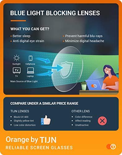 Image of TIJN Blue Light Blocking Glasses for Women Men Clear Frame Square Nerd Eyeglasses Anti Blue Ray Computer Screen Glasses