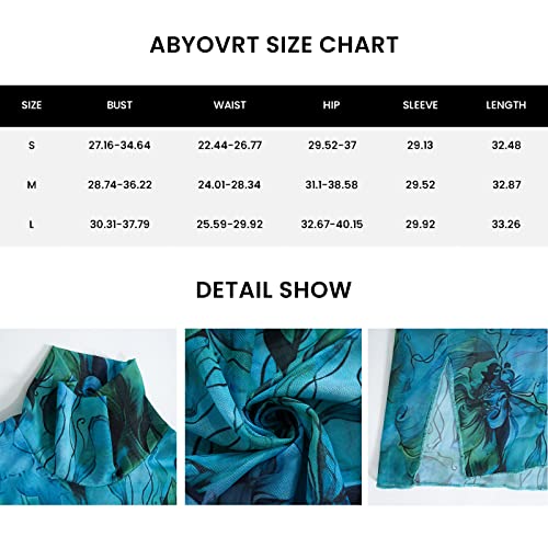 Abyovrt Women Going Out Dresses Party Club Y2K Mesh Dress Flared Long Sleeve Mock Neck Split Hem Floral Bodycon Mini Dress (A-Blue, S) #TOP6