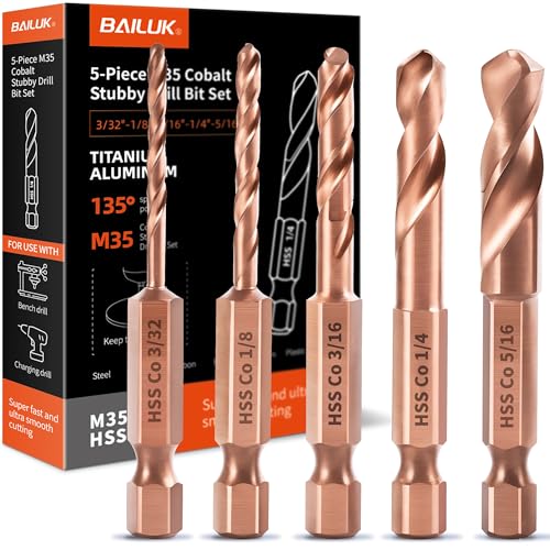 M35 Cobalt Stubby Drill Bit Set
