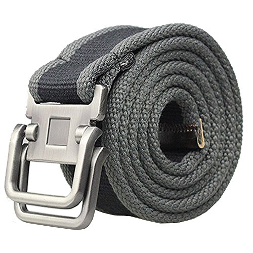 Los hombres y las mujeres de la manera de la correa de la lona de la hebilla del doble de la aleación al aire libre ceñen la correa