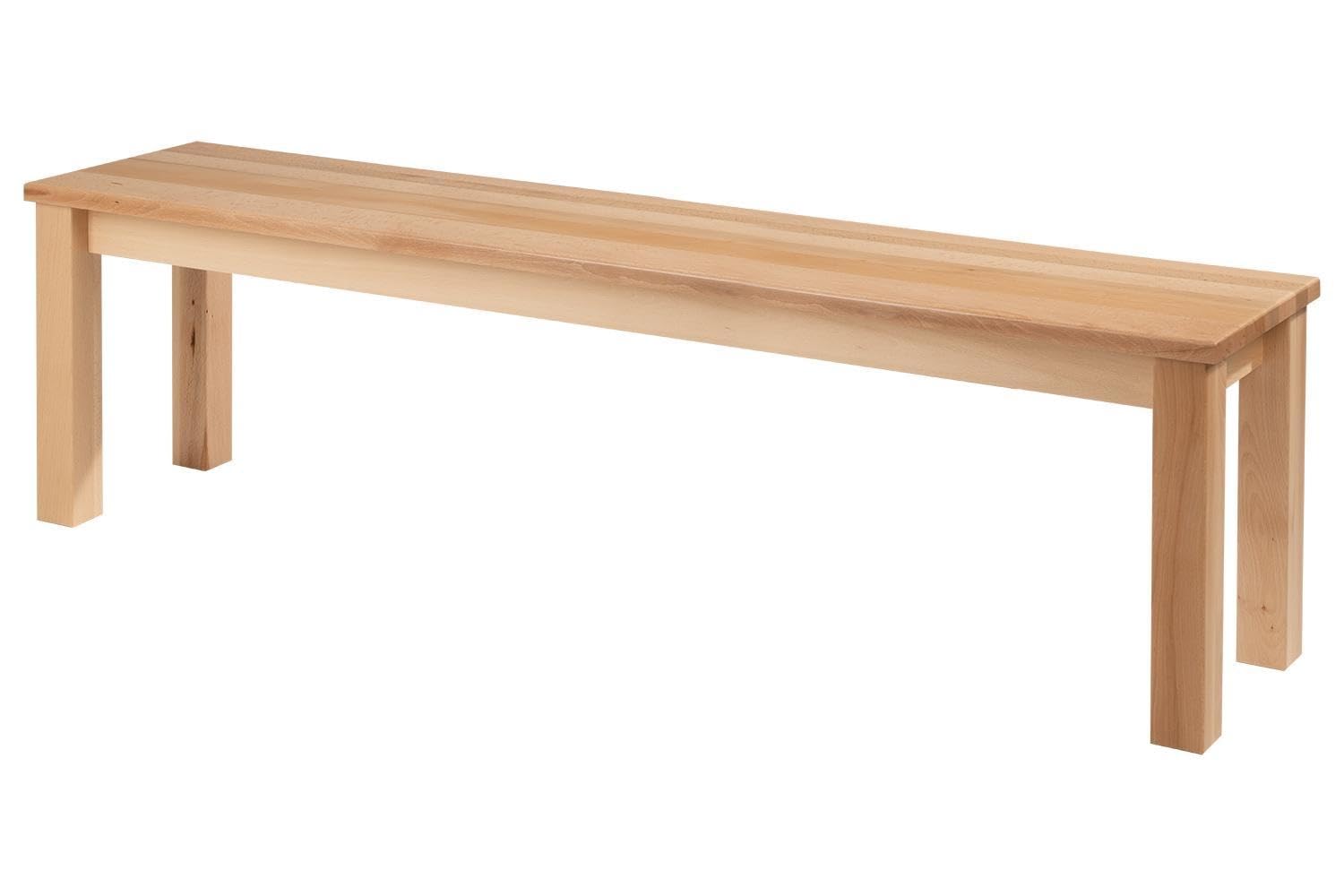 Sitzbank - 160 x 35 cm - Braun - Kernbuche massiv lackiert