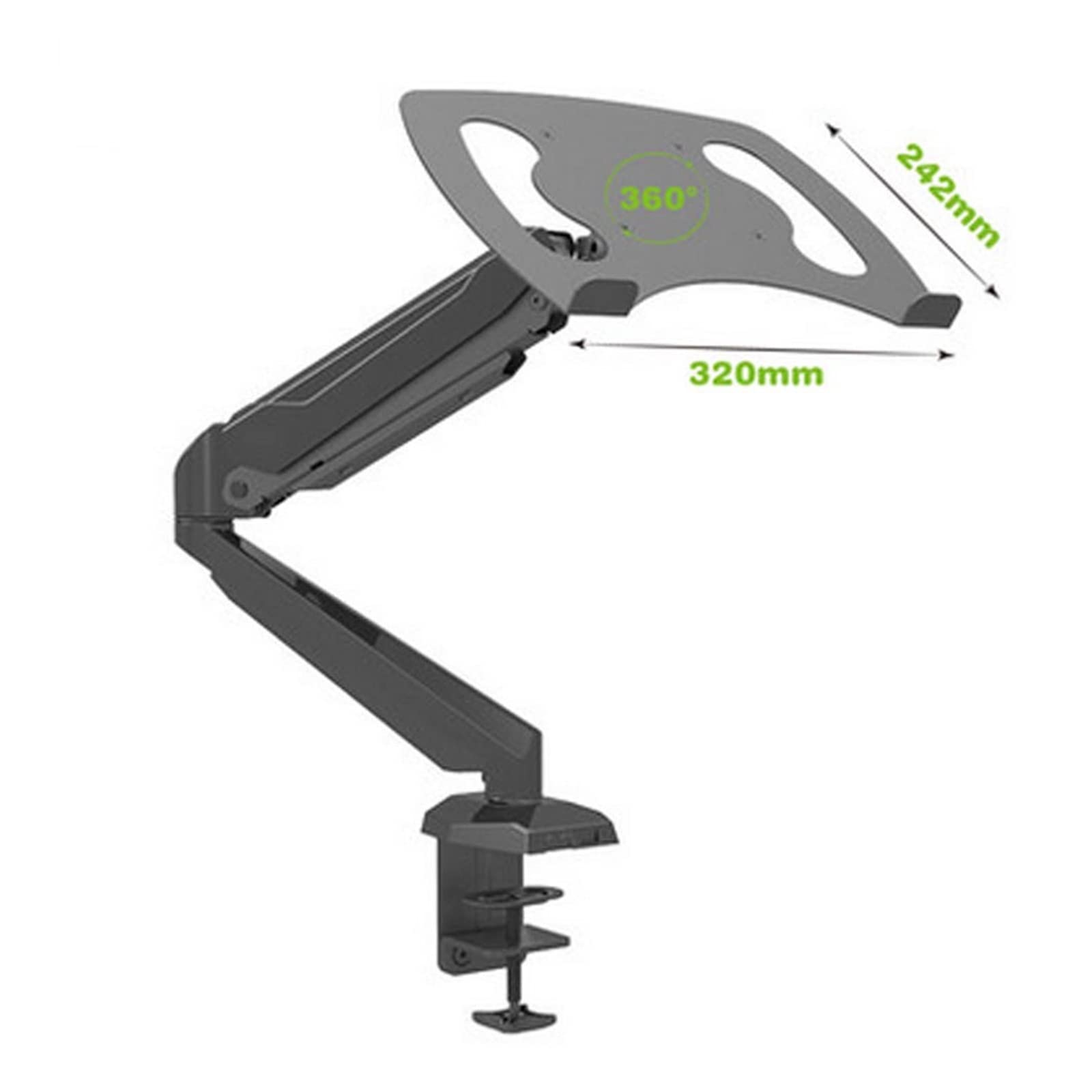Uchwyt do montażu ekranu do laptopa o przekątnej 17 cali z uchwytem audio i portem USB Lapdesk Tablet PC Holder (BLGM212UD)