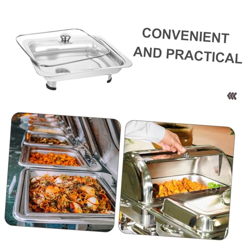 Plats de buffet avec casserole rectangulaire chauffante de cuisine - 3