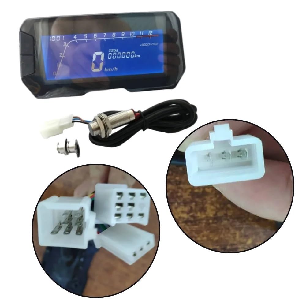 Odómetro Digital Velocímetro Digital LCD para motocicleta, odómetro, accesorios para incluidos, Universal, 12000 RPM para 12 V