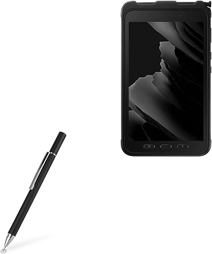 BoxWave Lápiz óptico compatible con Samsung Galaxy Tab Active 3, lápiz capacitivo FineTouch, lápiz capacitivo súper preciso, color negro azabache