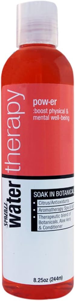 Spazazz Water SPZ-204 Therapy Elixir Spa & Bath Aromatherapy, Power: Boost Physical & Mental Well-Being, 8.25 oz