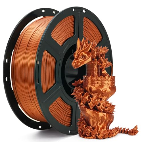 Image of FLASHFORGE Silk+ PLA Filament 1.75mm Copper, Silky Texture 3D Printing Filament, Enhanced Layer Adhesion with Stunning Surface Finish; Chrome-Like Brilliance and Silk-Smooth Perfection