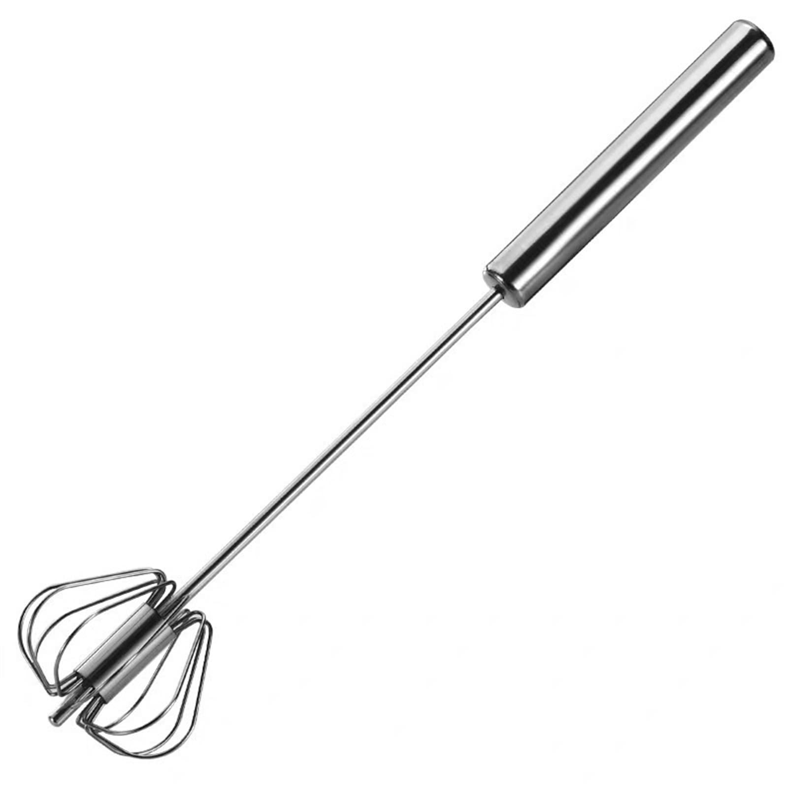 Batidor de cocina, batidor huevos semiautomático, batidora manual acero inoxidable 304, agitador giratorio automático, utensilios