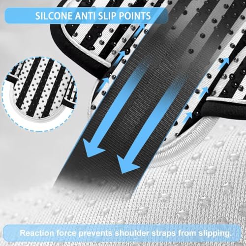Image of ZINZ 2-Pack Universal Shoulder Pad with Ultra Thick Cushion for Bag Luggage Bag Crossbody, Plus Long & Anti-Slip & Breathable,Black & White Stripes