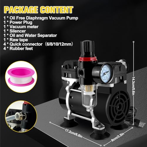 Verrich OL50L 50L/Min Lab Vacuum Pump Oilless Mute Pump-90Kpa Air Pump Oil Free Diaphragm thumb #5