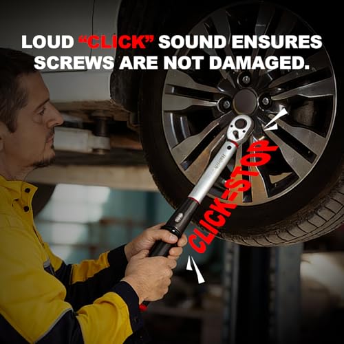 Hairich Drehmomentschlüssel Auto 1/2 Zoll, 40–210 Nm, ±3% Genauigkeit – Präziser Torque Wrench mit Sichtfenster für Auto- &… – Ansicht 5