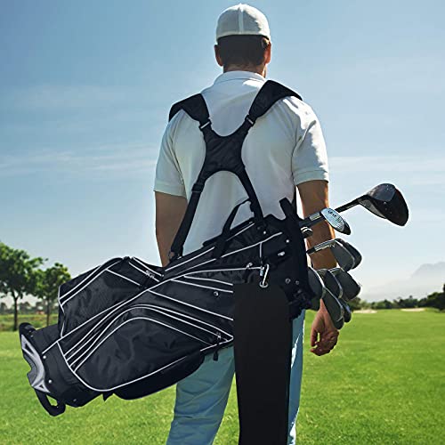 Mayjooy Golf Stand Bag, Portable Carry Golf Bag w/Ergonomic Dual Straps & 6 Way Top Divider, Lightweight Carry Organizer Pocket w/Umbrella Ring, Ideal for Men & Women - Image 3