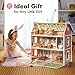 ROBUD Wooden Dollhouse for Kids Girls, Pretend Play Toy Gift for 3 4 5 6 Years Old Girls Boys