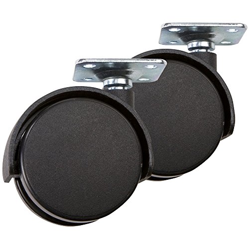 Twin Wheel Casters - 2-Inch - Swiveling Stem Attachment, 110 lb. Load Capacity per Wheel
