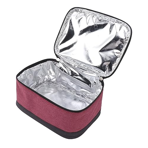 Agatige Fiambreras portátiles más cálidas, calentada con carga USB, minihorno eléctrico, calentador de alimentos para oficina, viajes, gimnasio (Rojo)
