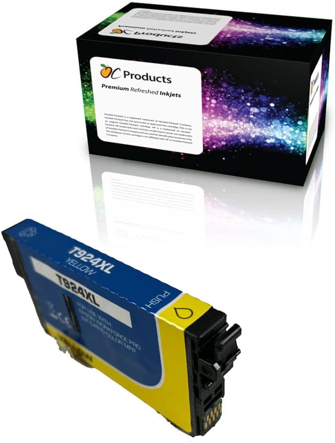 OCProducts Remanufactured Ink Cartridge Replacement for Epson 924XL for Workforce Pro WF-C4310 WF-C4810 (Black)