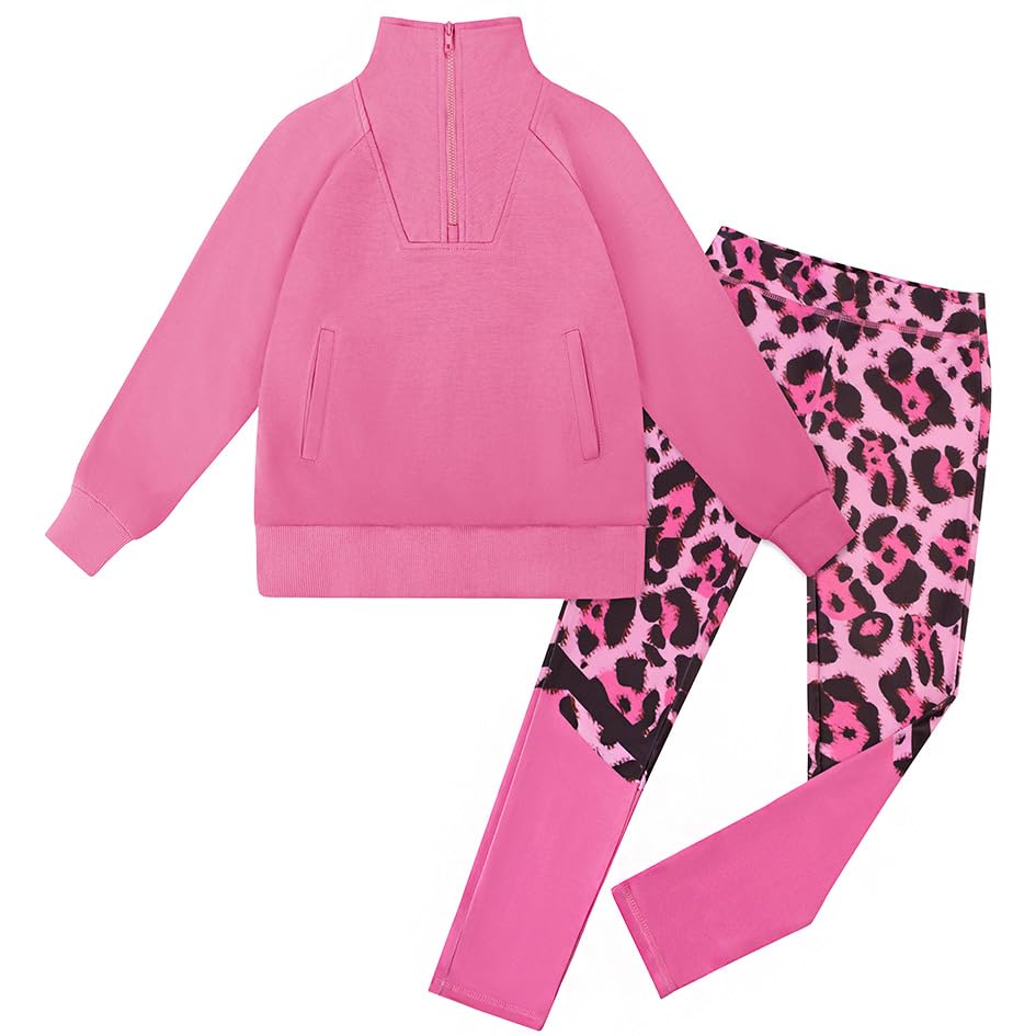 GRACE KARIN Girls Fall Outfit Teen 2 Piece Sweatshirt Sweatpant Back To School Tracksuit Fashion Cute Clothes Size 6-12